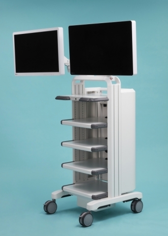 Medical Monitor Cart MEDION-Ⅲ (Endoscope Cart) Wide Double Arm type 