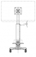 Medical Monitor Cart New products under development Display stand LCD-55 (Monitor stand for 55-inch monitors) 